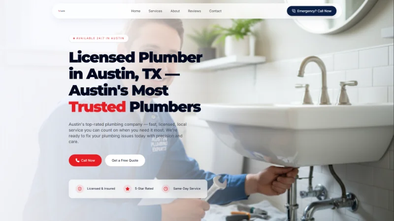 Austin Plumbing Landing Page